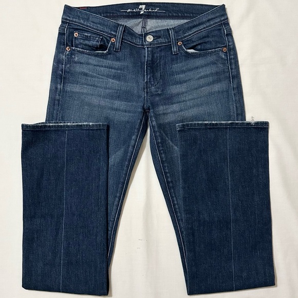 7 For All Mankind Women’s Mia Lowrise Bootcut Stretch Blue Denim Jeans - 29 - Picture 5 of 16